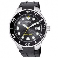 Citizen Men's BN0070-09E Eco-Drive Professional Diver Black Rubber Strap Watch