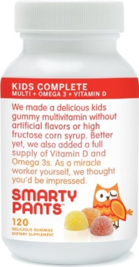 SmartyPants Gummy Vitamins with Omega 3 Fish Oil and Vitamin D, 120 Count