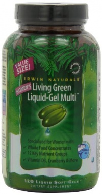 Irwin Naturals Living Green Multi Liquid-Gel for Women, 120 Count