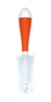 Skip Hop Splash Bottle Brush, White/Tangerine