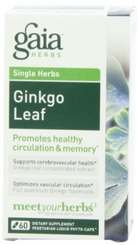 Gaia Herbs Ginkgo Leaf, 60 Liquid Phyto-Capsules