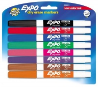 Expo Low Odor Dry Erase Pen-Style Markers, 8 Colored Markers (86601)