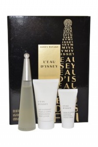 L'eau D'issey Issey Miyake For Women 3 Pc Gift Set Floral Aquatic Scent Lotus Freesia Cyclamen