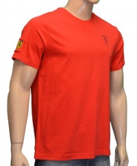 Puma Men's FERRARI Official Licensed Logo Short Sleeve Shirt-Red