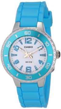 Casio Women's LTP1331-2AV Sport Turquoise Bezel and Matching Resin Strap Watch