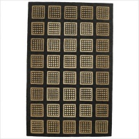 Soho Domino SO93A Black / Coffee Contemporary Rug Size: 5' x 8' Rectangle