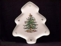 Spode Christmas Tree-Shaped Platter