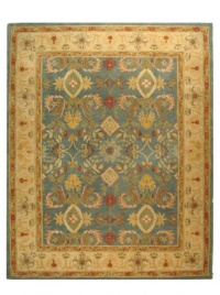 Safavieh Anatolia Collection Handmade Rug, Light Blue/Ivory, 5' x 8'