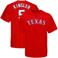 MLB Majestic Ian Kinsler Texas Rangers #5 Youth Red Player T-shirt