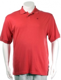 IZOD Men's Red Logo Smooth Cotton Short Sleeve Polo Shirt, XX-Large