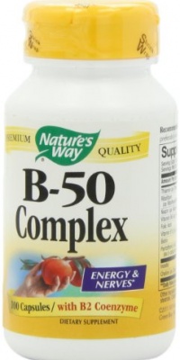 Nature's Way Vitamin B-50 Complex, Capsules, 100-Count