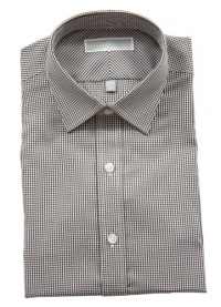 Michael Kors Non-iron Dress Shirt - Charcoal Mini Check