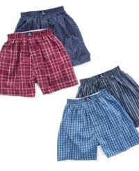 From morning til night, these boxers from Jockey stand up to the test: lightweight, breathable comfort.