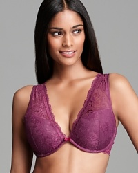 Le Mystere's lace-covered, low-plunge bra is as practical as it is beautiful: It can be converted into a halter for a functional, seductive look. Style #7234.