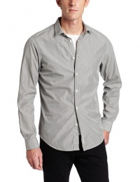 Ben Sherman Men's High Density Fine Stripe Long Sleeve Woven Shirt