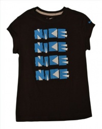 Nike Girls Graphic Black Shirt Black-Small