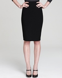 A comfy take on a careerist essential, a foldover waistband and stretchy silhouette craft an effortless Eileen Fisher Petites pencil skirt.