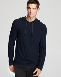 This double layer hoodie from Vince will be in constant rotation once you feel its remarkable softness.