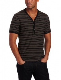 Kenneth Cole Men's One Pocket Striped Henley