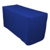 LinenTablecloth 4 ft. Fitted Polyester Tablecloth Royal Blue