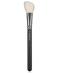 For expert application of cheek contour. This brush is a large angled contour - the fibers form a buffed edge and are soft and firmly bundled. M.A.C professional brushes are hand-sculpted and assembled using the finest quality materials. They feature birch, linden and ramin wood handles, nickel-plated brass ferrules.