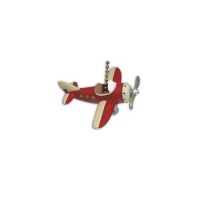 RED PLANE propeller AIRPLANE ceiling FAN PULL chain