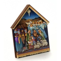 Jim Shore Heartwood Creek Nativity Scene Wall Plaque, 9-Inch