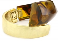 Kenneth Cole New York Urban Tort Tortoise and Gold Two-Toned Hinged Bracelet