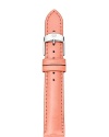 Poppy hues are big news this season, and this pink leather watch strap from Michele is an easy way to take the trend to your jewelry box.