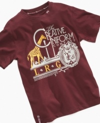 This LRG tee has a cute collegiate style print for your little scholar.