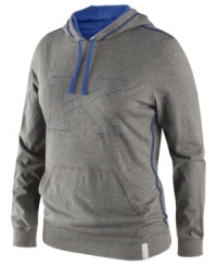 Cheer on the Kentucky Wildcats in this fashionable jersey hoodie by Nike.