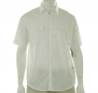 Tasso Elba White SS Button Down Shirt