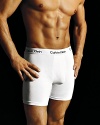 Ultra-soft modal boxer brief. Updated logo waistband for maximum comfort. Body defining fit. Pouch front.