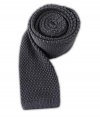 100% Silk Knit Solid Gray 2 3/4 Width Tie