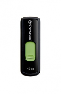 Transcend 16 GB JetFlash 500 Retractable USB Flash Drive - TS16GJF500E (Black)