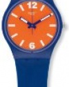 Swatch Originals In Motorino Orange Dial Blue Silicone Mens Watch GN234