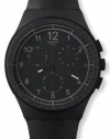 Swatch Originals Black Efficiency Chronograph Black Silicone Mens Watch SUSB400