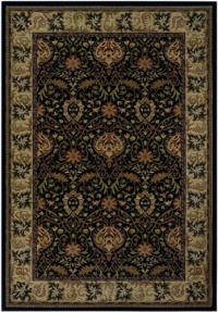 Couristan 6384/3363 Everest Herati Palm/Midnight 2-Feet 7-Inch by 7-Feet 10-Inch Runner Rug