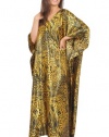 Caftan/Kaftan, Pretty Golden & Black Animal Print, Plus Size, Style#Caf31