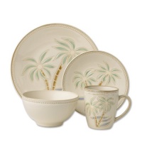 Pfaltzgraff Everyday Palm 16-Piece Dinnerware Set Service for 4