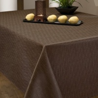 Benson Mills Pebbles Fabric Tablecloth, Chocolate, 52-Inch-by-70-Inch