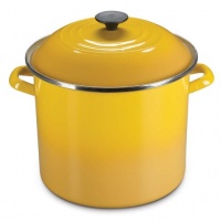 Le Creuset Enamel-on-Steel 6-Quart Covered Stockpot, Dijon