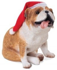 Bark up the right tree with a Christmas ornament for your dog – or a fellow animal lover! A lovable bulldog is ready for holiday treats, dressed in a red stocking cap. From Sandicast.