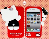 Premium Hello Kitty Silicone Case For iPhone 4/4S and US Seller, Shipping in 24 hours-Red