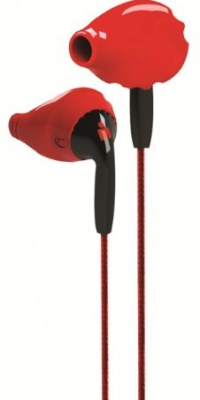 Yurbuds Ironman Inspire Duro Performance Fit Sport Earphones with Cloth Cords, Red/Black - 10100