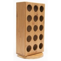 Lipper International Bamboo 30-Pod Coffee Revolving Organizer