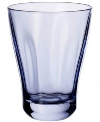 Designed for every day, any occasion, the Farmhouse Touch highball glass features a classic Villeroy & Boch design with a fluted feel and tapered silhouette in cool blue crystal.