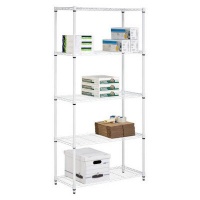 Honey-Can-Do SHF-01914 5-Tier Adjustable Shelving System, 16-Inch by 36-Inch by 72-Inch, White