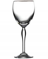 Allegra Platinum stemware is a perfect choice to toast both formal and casual occasions. The style embodies simplicity defined with elegant details, in sparkling crystal embellished with platinum trim.