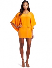 Twelfth St. by Cynthia Vincent Women's Mini Caftan Dress, Safety Orange, Medium